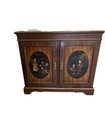 Painted Chinoiserie Two Doors Server Cabinet by Drexel