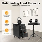 3 in 1 Tattoo Travel Case, Rolling Makeup Train Case with Tattoo Armrest Stand,