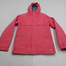 Burton Poacher Jacket Mens Medium Red Dryride Hooded Insulated Ski Snowboard