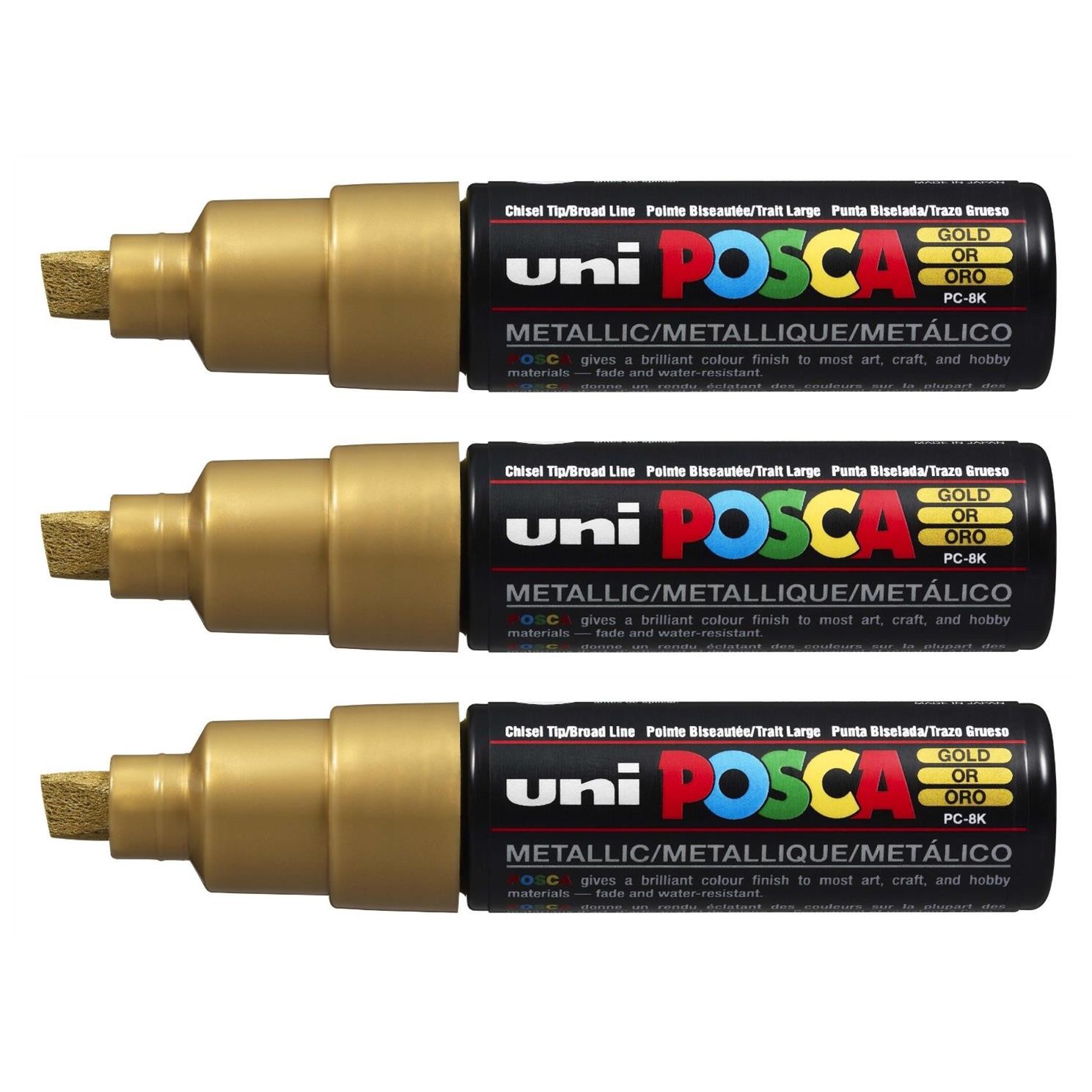 Marqueur Posca PC8K Épais Couleur Or pour Remplissage Événementiel