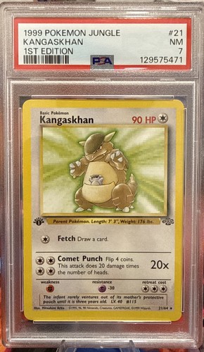 Kangaskhan (1st Edition) graded PSA 7 for sale on eBay