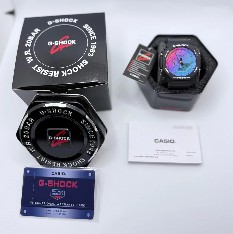 Casio G-SHOCK GA-2100 Analog/Digital Quarz schwarz 200m Carbon Core Box - Bild 2 von 4