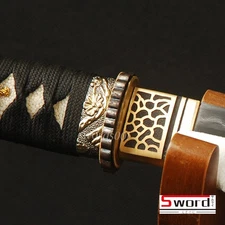 Gear Style Small Iron Tsuba Hand Guard For Japanese Katana Sword Maintenance