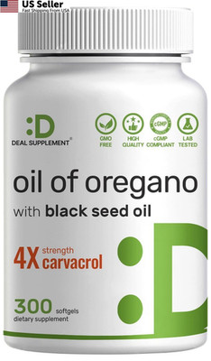 DEAL SUPPLEMENT Oil of Oregano Softgels with Black Seed 300 Count (Pack 1)