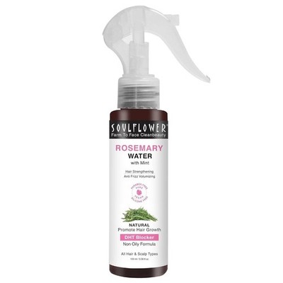 Soulflower Rosmarin Wasserspray mit Minze| Für Haarwachstum, Haarausfallkontr...
