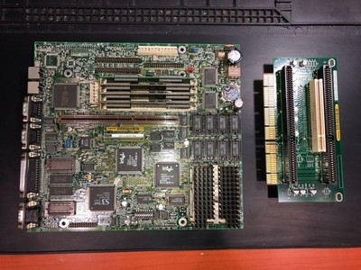 Vintage Intel Socket 5 Triton I 430FX LPX Motherboard + Pentium, 32MB RAM, Riser