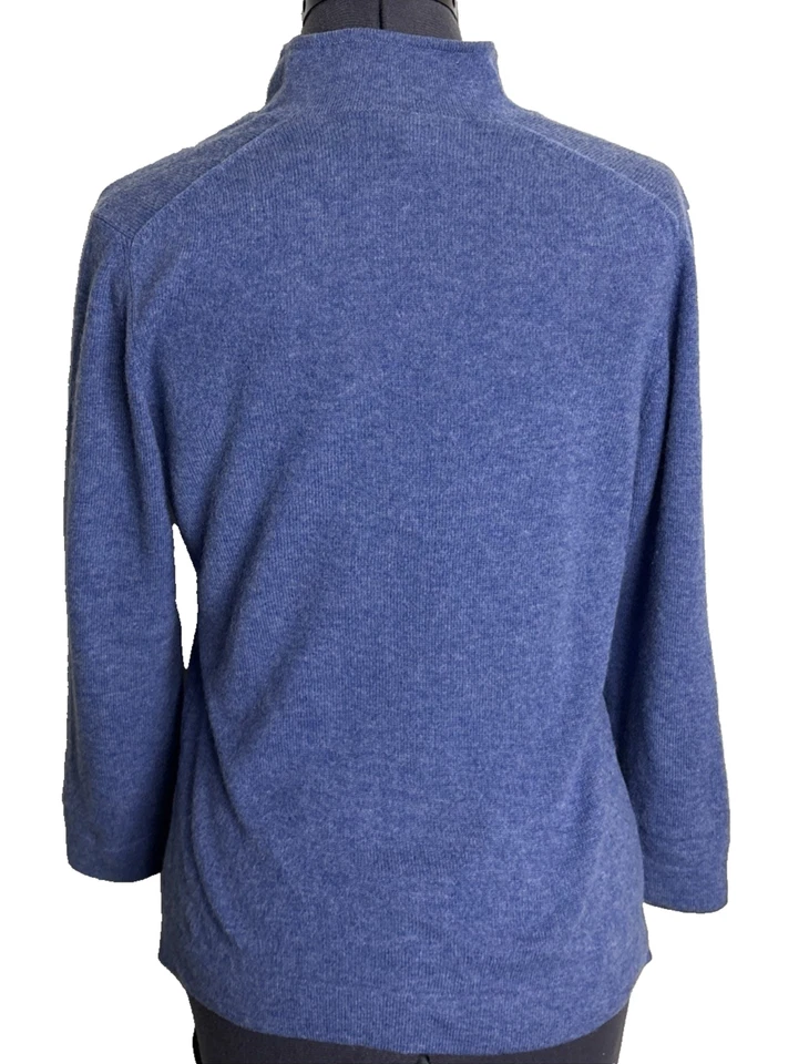 Geneva 100% Cashmere V Neck Sweater Womens Small Purple Money Luxury - Image 2 of 4