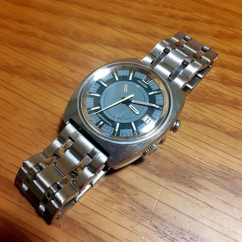 OMEGA Seamaster Memomatic 166.072 Automatic Date Men's Wristwatch SS Gray 40mm