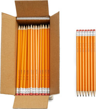 Wood-Cased 2 Pencils, Pre-Sharpened, HB Lead Bulk Box, 150 Count, Yellow