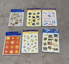 Lot of 6 Vintage Packages of Hallmark Stickers