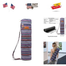 Durable Floral Yoga Mat Carrier with Full-Zip  Pockets for On-The-Go Fitness