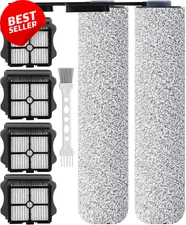 Floor One S5 Replacement Parts for Tineco S5/S5 Pro Vacuum,4 Filters & 2 Rollers