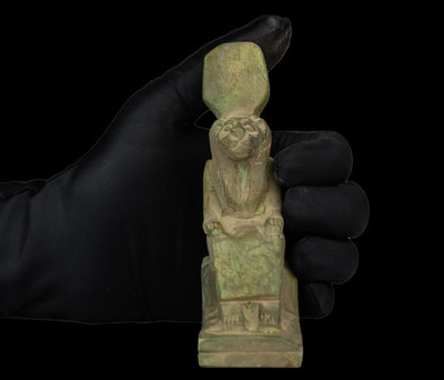 Authentic Ancient Egyptian Antiques Sekhmet Lioness Goddess Statue Stone BC