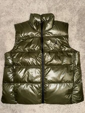 Nike Air Jordan Flight Therma-Fit Down Puffer Vest Olive Mens Sz XL FV7273 $165