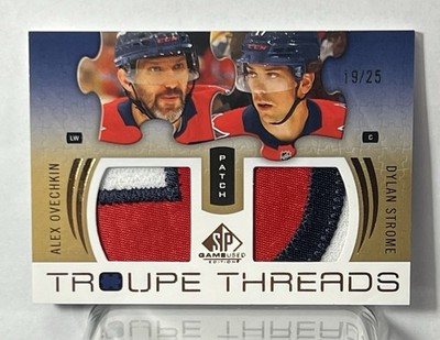 25-26 UD SP Game Used Alex Ovechkin Dylan Strome Troupe Threads Jersey Patch /25