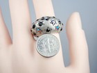 Sparkling Large Vintage Estate Silver Tone Rhinestone Floral Stars Bombe Ring 8 — photo 6