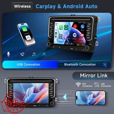 VW Passat Golf 7" Android Car Stereo CarPlay Auto GPS BT 5.0 64GB