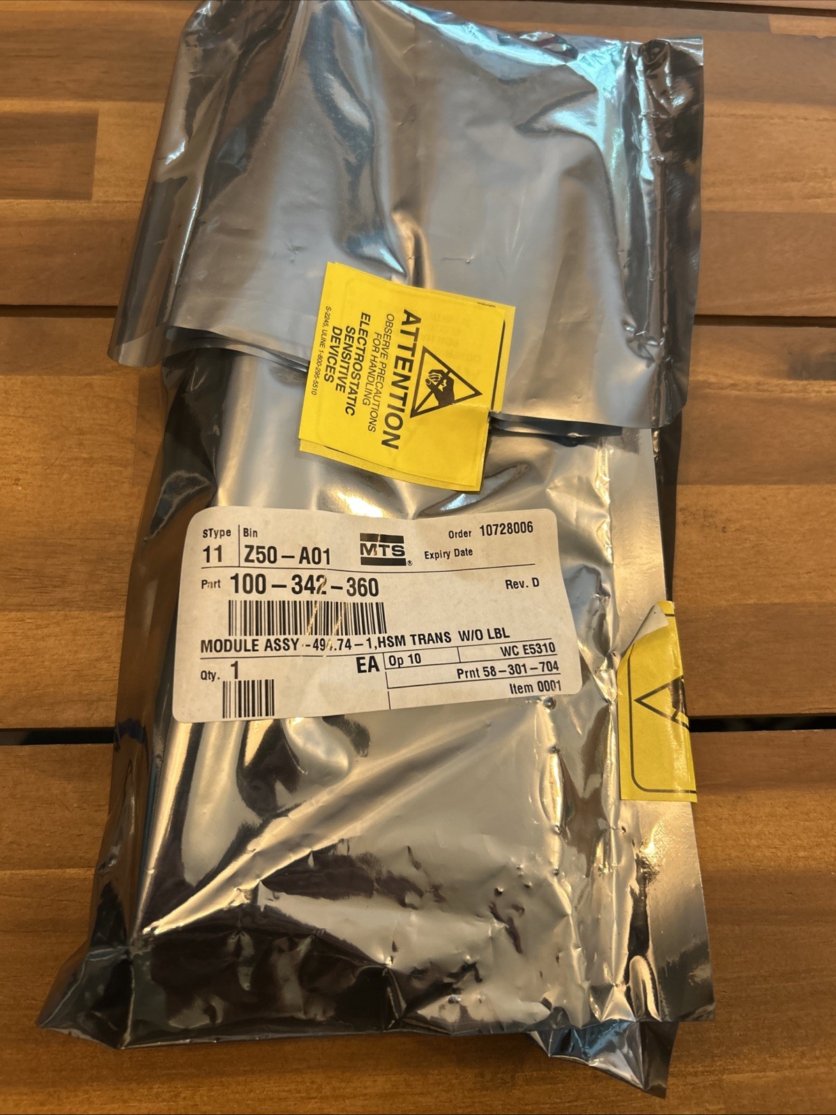 MTS Systems Module Assembly 100-342-360 494.74-1