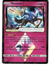 Xerneas ◇ 144/214 Prism Star Rare Lost Thunder Pokemon Holo Lightly Played