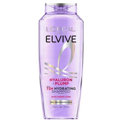 L'Oreal Paris Elvive Hyaluron Plump Hydrating Shampoo for Dehydrated, 12.6 Fl Oz