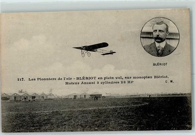 13230270 - No. 117 Publisher C. Malcuit Aeroplane Bleriot Calais a Douvres 1909 Postcard