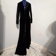 The J. Peterman Company Vintage Silk Velvet Shirt & Pants Set Size 6