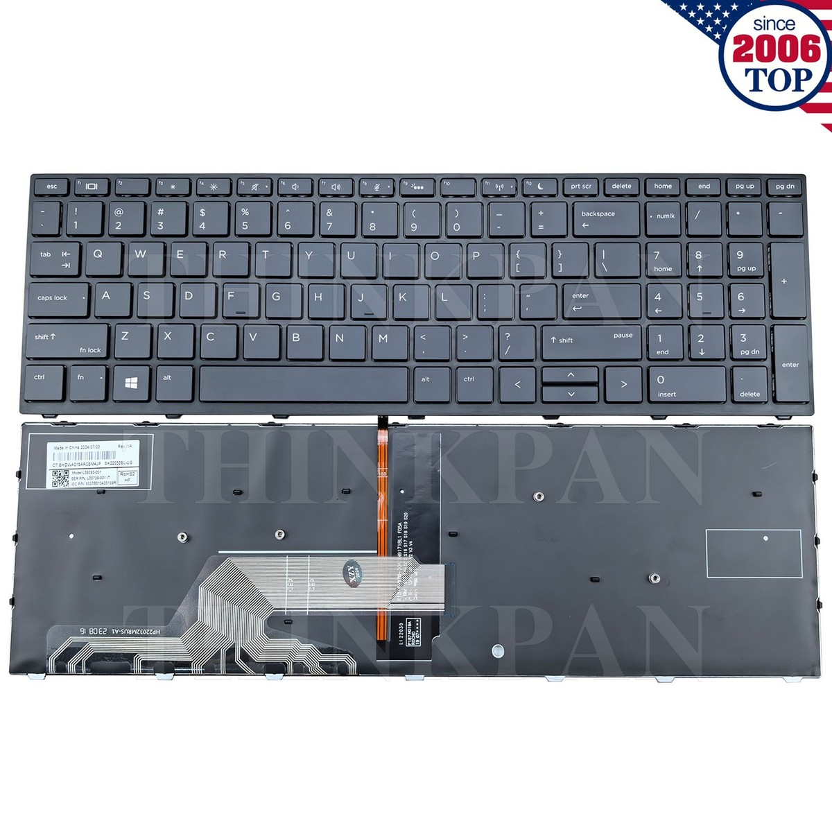 New US Backlit Keyboard for HP Probook 450 G5 455 G5 470 G5 650 G4
