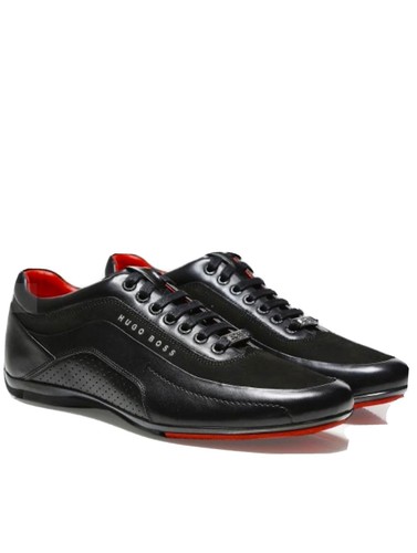 Hugo Boss Black Leather Sneakers Men's 