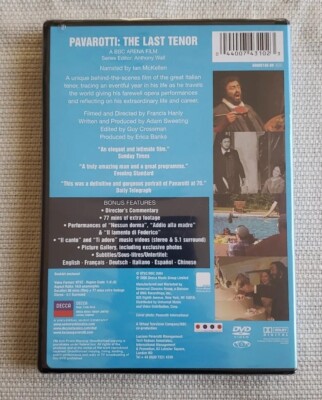 Luciano Pavarotti - The Last Tenor (DVD, 2005) Factory