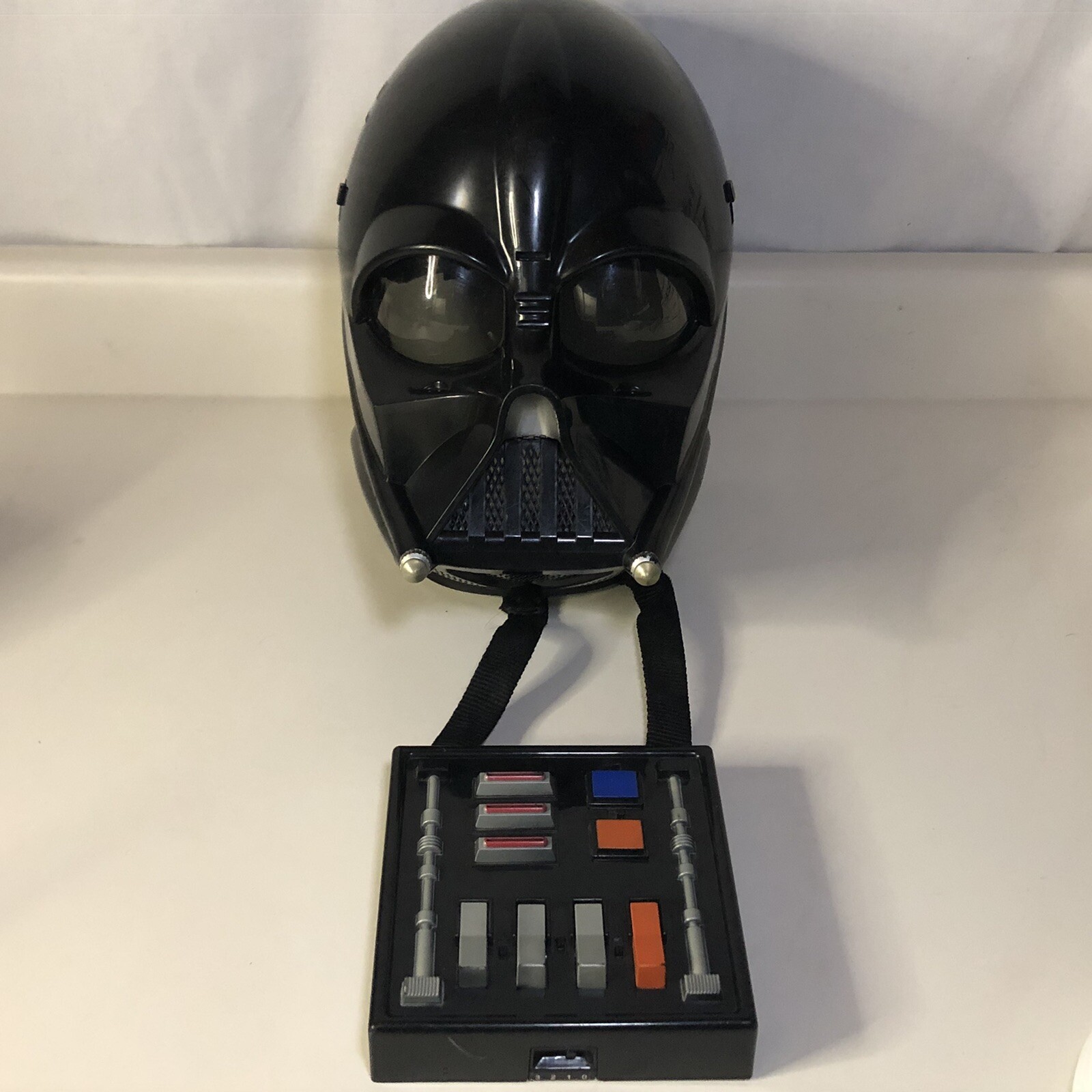 2004 Darth Vader Star Wars Voice Changer Mask Costume Talking Works *NO ...