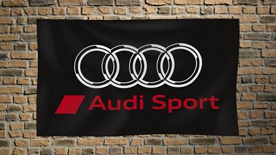 Audi Sport Black Flag 3x5 FT Car Racing for Garage Man Cave Wall Decor Banner