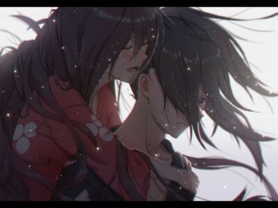 Anime dororo hyakkimaru mio vivid vivid507 fanart from Stitched Gaming Mat Desk