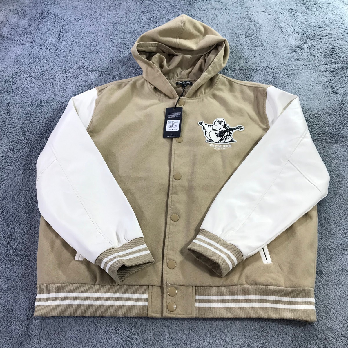 ジャケット・アウター TRUE RELIGION / PU PATCH LOGO JACKET TRUE LOGO PATCH VARSITY JACKET | True Religion