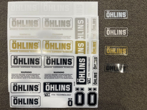 OHLINS Suspension shock replacement clear vinyl decals graphics stickers kit - Picture 1 of 19