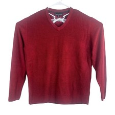 Tricots St Raphael Mens Sweater XL Maroon Pullover V-Neck