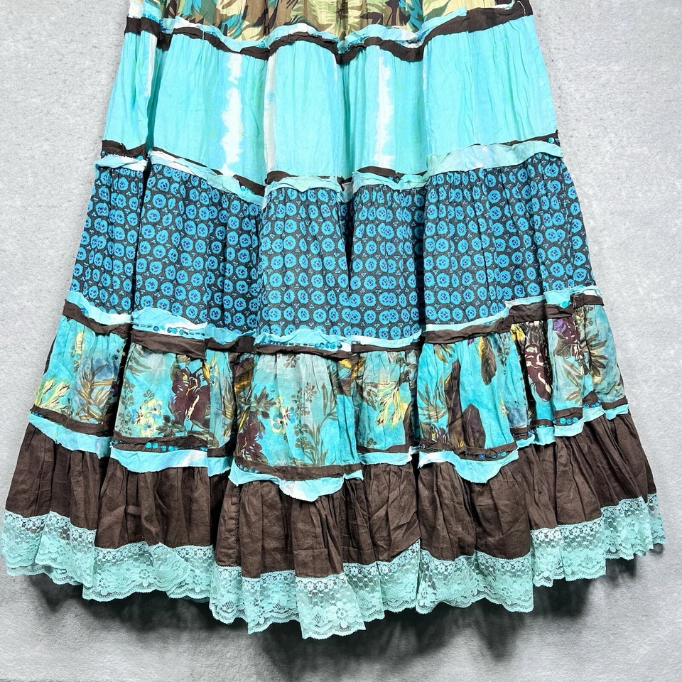 Falda Alberto Makali Mujer Talla 10 Multicolor Preciosa Floral Boho Maxi Foto 3 de 4