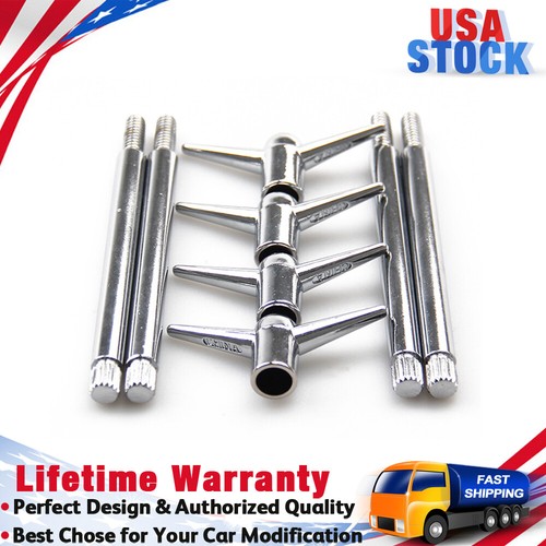 555-50145: Valve Cover T-Bar Wing Nuts | 5 In. Long T-Bars | 1/4 In.-20 Thread | Chrome | Set Of 4 - Foto 2