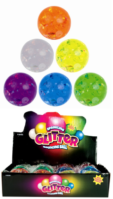 bouncy glitter ball with flashing light