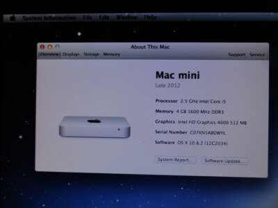 ミニPC Apple Mac mini 2012 i5 500GB A1347 HDD Amazon.com: Apple Mac Mini MGEM2LL/A 1.4 Ghz Intel Core i5, 4GB