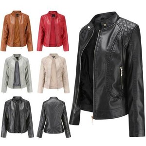 leather short jacket ladies