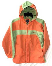 The Children  s Place Youth Girls Windbreaker Jacket Neon Orange Coat L 10/12 