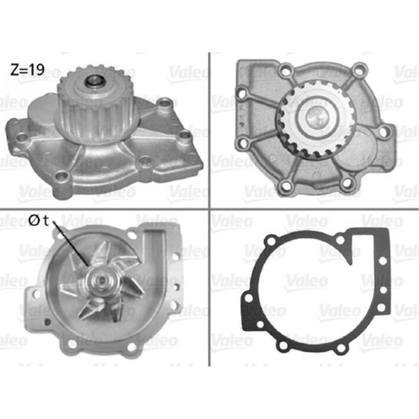 Valeo Wasserpumpe FüR Volvo V40 Kombi 645 VW V70 I P80_ 875 876 LV 850 LW SW-image