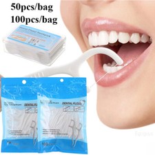 50/100PCS Dental Floss Interdental Brush Teet...