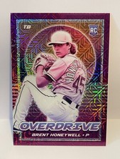 2021 Panini Chronicles Overdrive Purple Mojo Prizm Brent Honeywell #25 05/99!