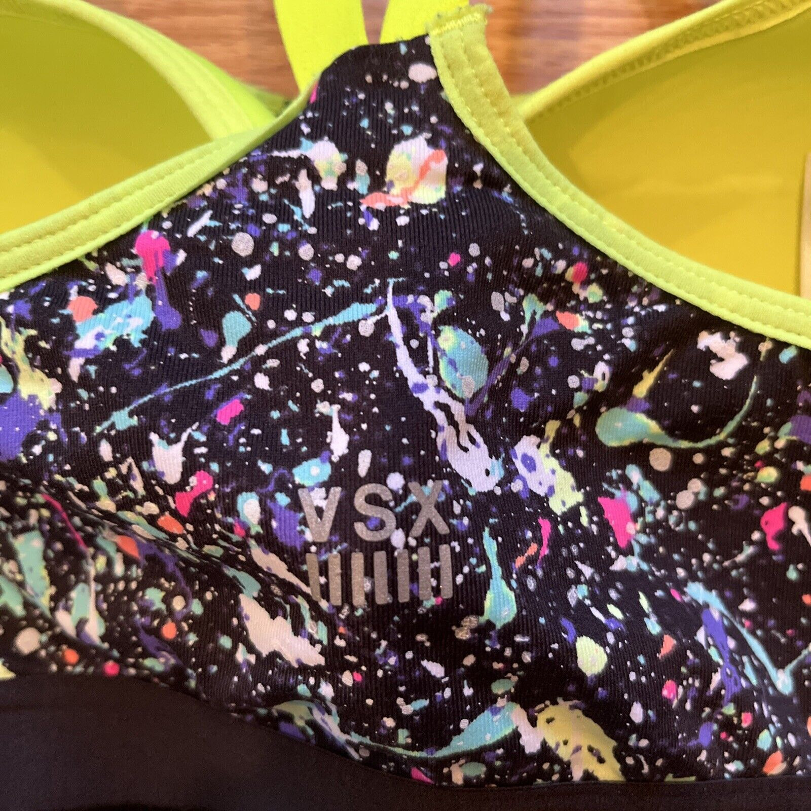 Victorias Secret VSX Paint Splatter Zip Front Racerba… Gem