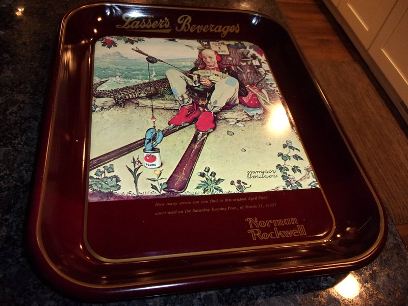 APRIL FOOLS DAY - NORMAN ROCKWELL METAL TRAY- LIMITED EDITION 1977
