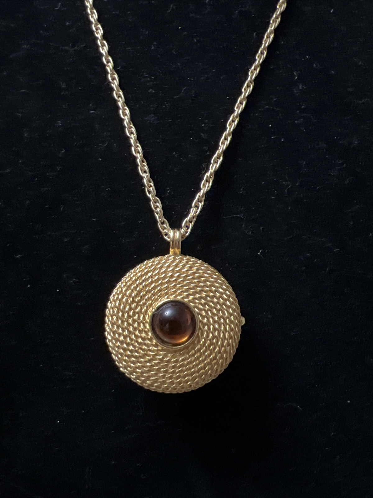 Signed Beeline Gold Tone (empty) Solid Perfume Ho… - image 1