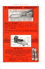 1927 ad Vintage Automobobile car part Permatex product gasket for the Ford