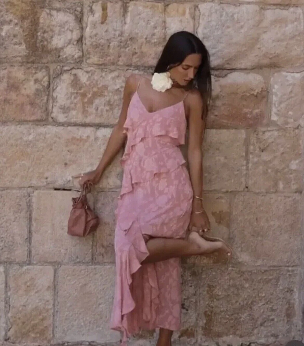 Floral dress hotsell with ruffles