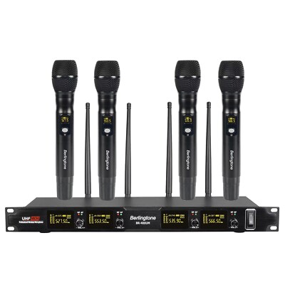 Berlingtone BR-400UM Professional 4-Channel UHF Wireless Microphone Systems